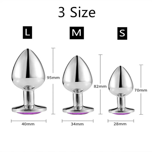 Plug anal 3 tailles différents coloris